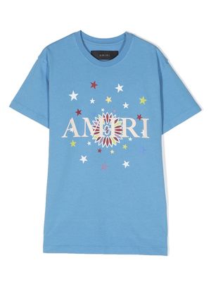 AMIRI KIDS logo-print T-shirt - Blue