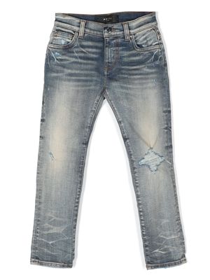 AMIRI KIDS mid-rise slim-cut jeans - Blue
