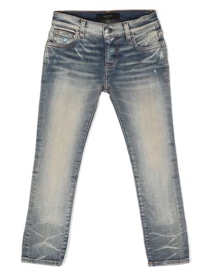 AMIRI KIDS slim-cut washed jeans - Blue