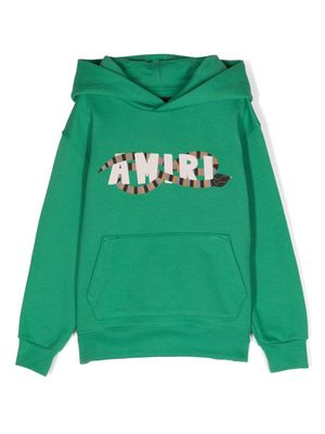 AMIRI KIDS Snake cotton hoodie - Green