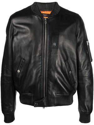 AMIRI leather bomber jacket - Black
