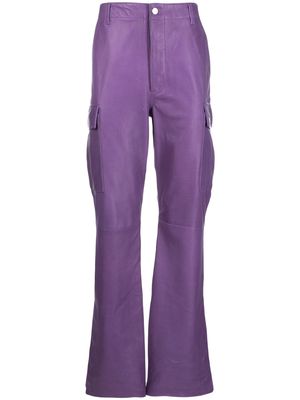 AMIRI leather cargo trousers - Purple