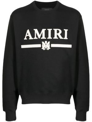 AMIRI logo-appliqué cotton sweatshirt - Black