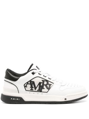 AMIRI logo-embossed leather sneakers - White