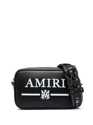 AMIRI logo-embroidered shoulder bag - Black