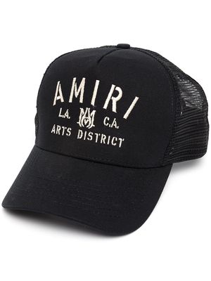 AMIRI logo-embroidered trucker hat - Black