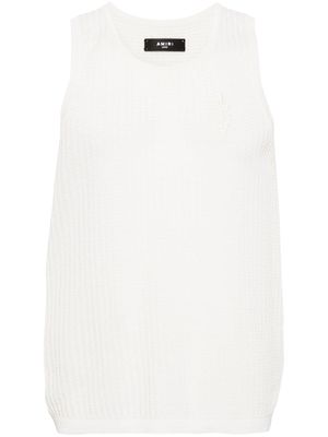 AMIRI logo-embroidered vest top - White