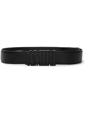 AMIRI logo-lettering leather belt - Black