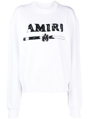 AMIRI logo-patch cotton sweatshirt - White