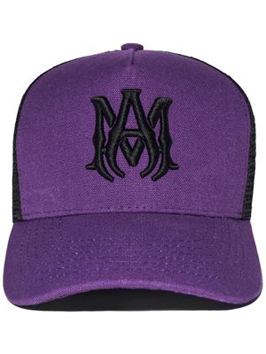 AMIRI logo-patch trucker cap - Purple