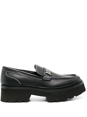 AMIRI logo-plaque chunky leather loafers - Black