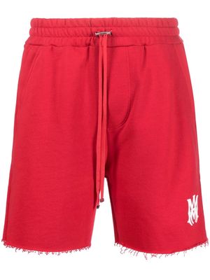 AMIRI logo-print cotton bermuda shorts - Red