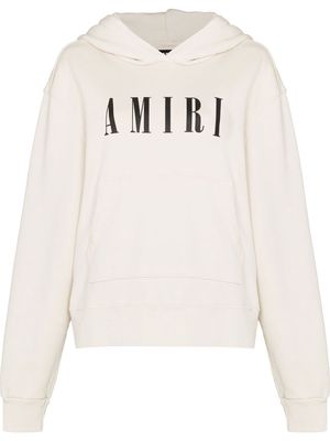 AMIRI logo-print cotton hoodie - Neutrals