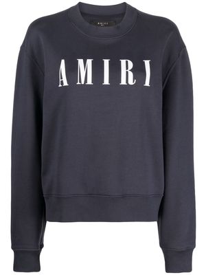 AMIRI logo-print cotton sweatshirt - Blue