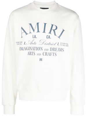 AMIRI logo-print crew-neck sweatshirt - Neutrals