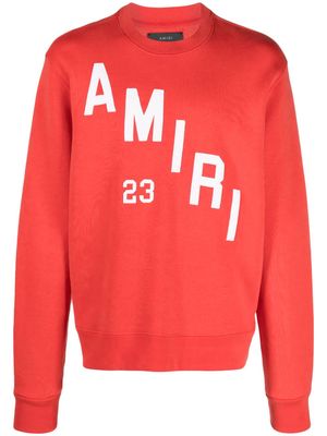 AMIRI logo-print crew-neck sweatshirt - Red
