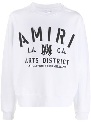AMIRI logo-print crew-neck sweatshirt - White