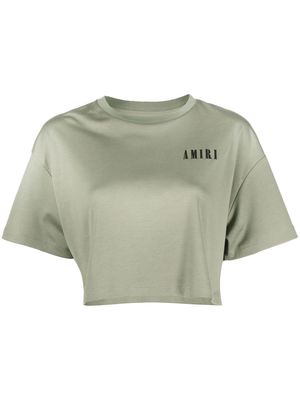 AMIRI logo-print cropped T-shirt - Green