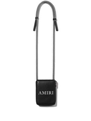 AMIRI logo-print crossbody wallet bag - Black