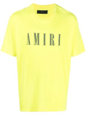 AMIRI logo-print short-sleeved T-shirt - Yellow