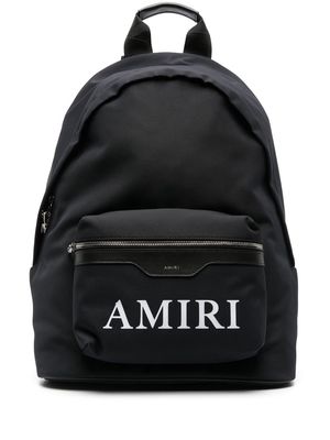 AMIRI logo-print zip-up backpack - Black