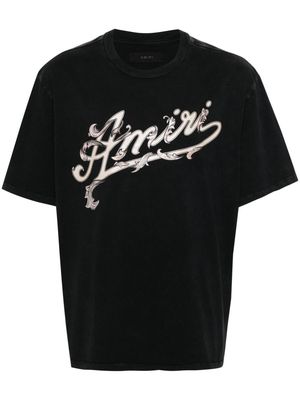 AMIRI logo-printed cotton T-shirt - Black