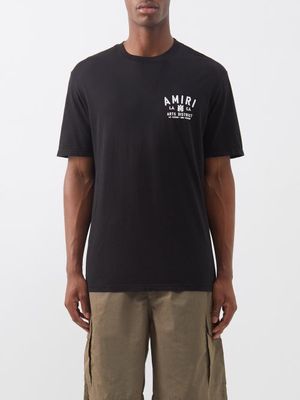 Amiri - Logo-stencil Cotton-jersey T-shirt - Mens - Black
