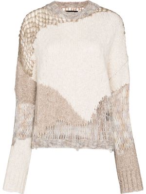 AMIRI long-sleeve knitted jumper - Neutrals