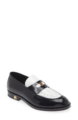 AMIRI MA Spectator Penny Loafer in Black White