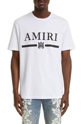 AMIRI Men's M. A. Bar Logo Graphic Tee in White