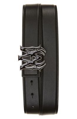 AMIRI Monogram Leather Belt in Black