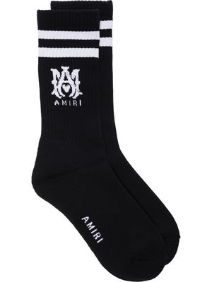 AMIRI monogram motif socks - Black