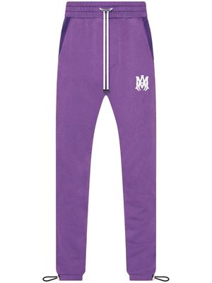 AMIRI monogram-print drawstring sweatpants - Purple