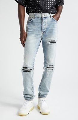 AMIRI MX1 Distressed Jeans in Stone Indigo