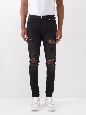 Amiri - Mx1 Distressed Skinny Jeans - Mens - Black