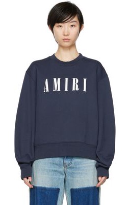 AMIRI Navy Core Logo Sweatshirt
