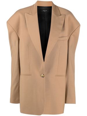 AMIRI oversize-shoulder single-breasted blazer - Brown