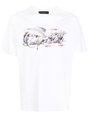AMIRI pegasus-print cotton T-shirt - White