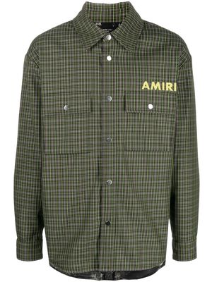 AMIRI plaid check pattern shirt - Green