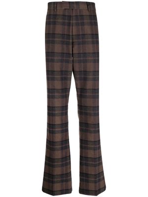 AMIRI plaid-pattern tailored trousers - Brown