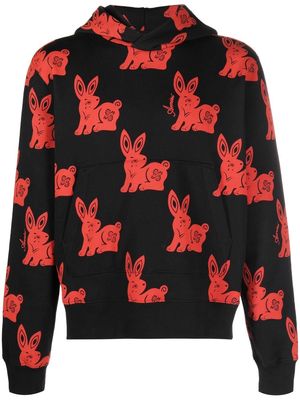 AMIRI rabbit-motif cotton hoodie - Black