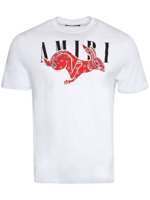 AMIRI rabbit-print cotton T-shirt - White