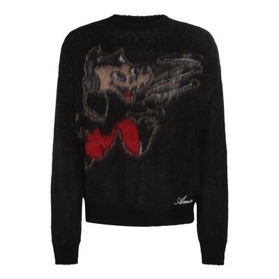 AMIRI Record Wolf Crewneck Knitted Jumper