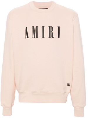 AMIRI rubberised-logo cotton sweatshirt - Neutrals