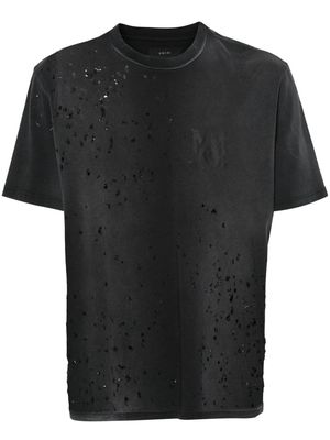 AMIRI Shotgun logo-print distressed T-shirt - Black