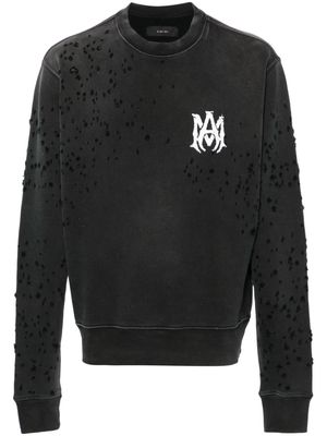 AMIRI Shotgun ripped cotton sweatshirt - Black