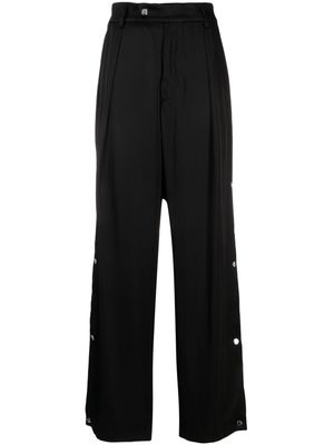 AMIRI side-pleat high-waisted palazzo pants - Black