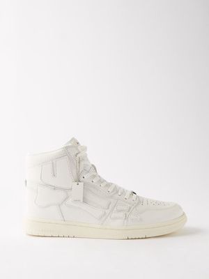 Amiri - Skel Top Leather High-top Trainers - Mens - White