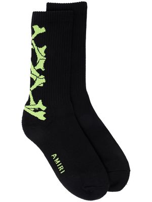 AMIRI skeleton-print socks - Black