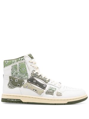 AMIRI Skeleton-Top bandana-print sneakers - White